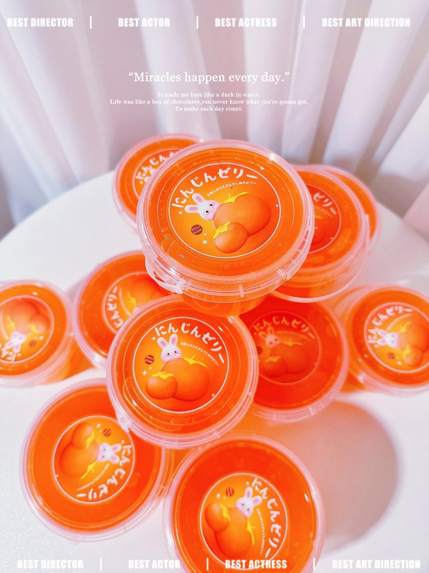MAMIYASuper Jelly Orange Glossy Slime 300ml From BAILU