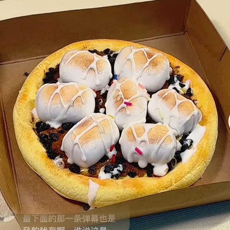 MAMIYA Marshmallow Dessert Pizza DIY Food Slime From QIQI GUAIGUAI Slime