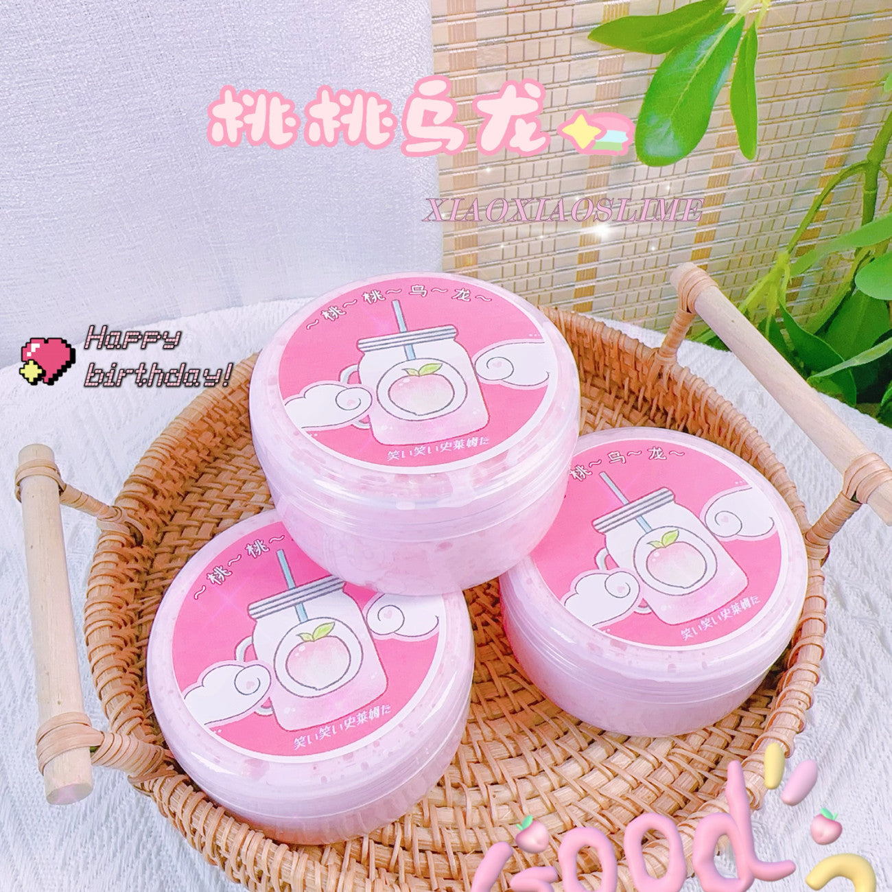 MAMIYA Peach Oolong Bingsu Crunchy Slime From XIAOXIAO 220ml