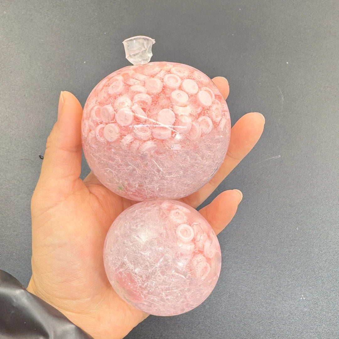 MAMIYA 6cm Stress Ball Peach Flavour Filled with Ice Strips and Round Blocks Suitable for Low to Medium Muscle Strength From MM Studio