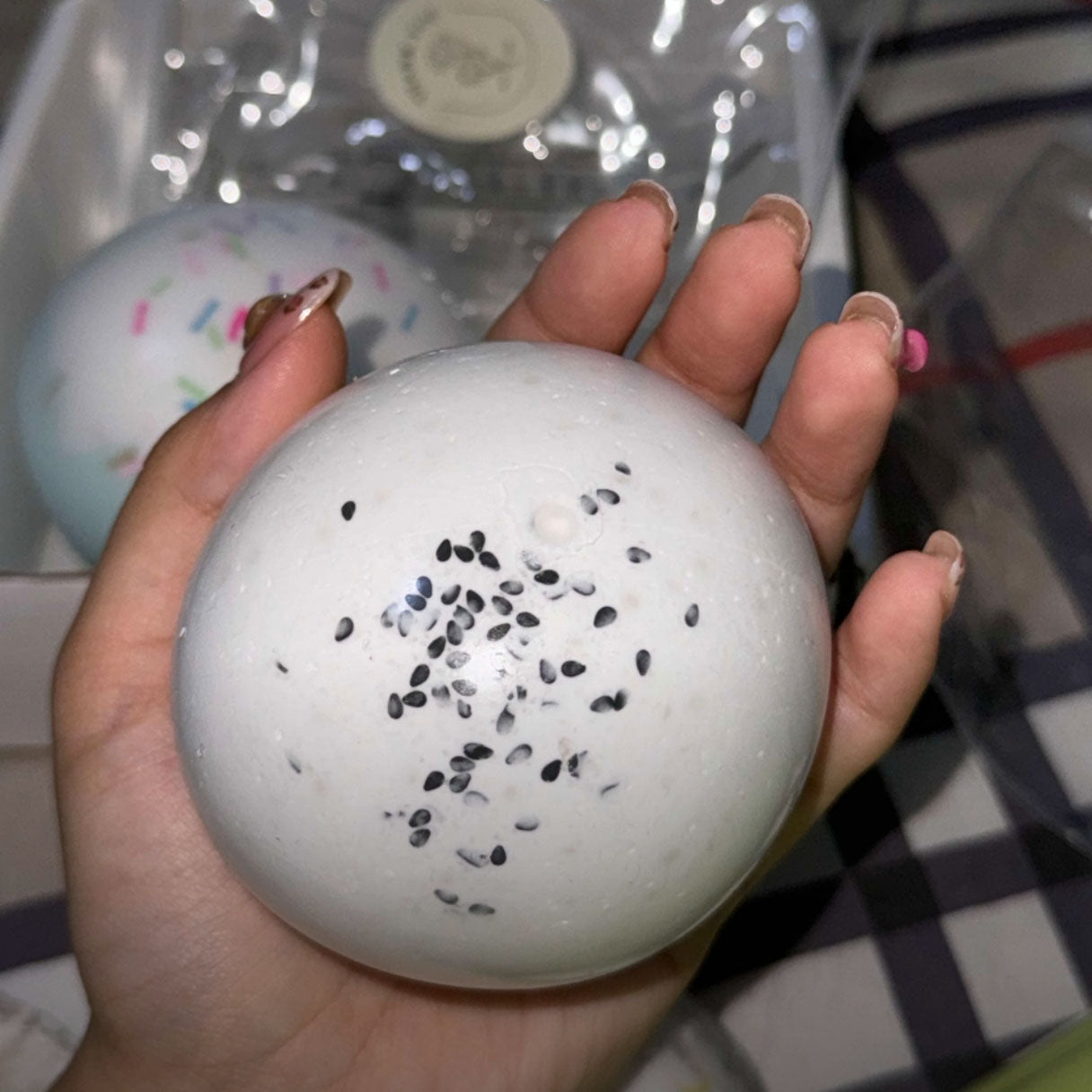 MAMIYA 6cm Black Sesame Rice Balls Stress Ball Suitable for Low And Medium Muscle Strength From MM Studio