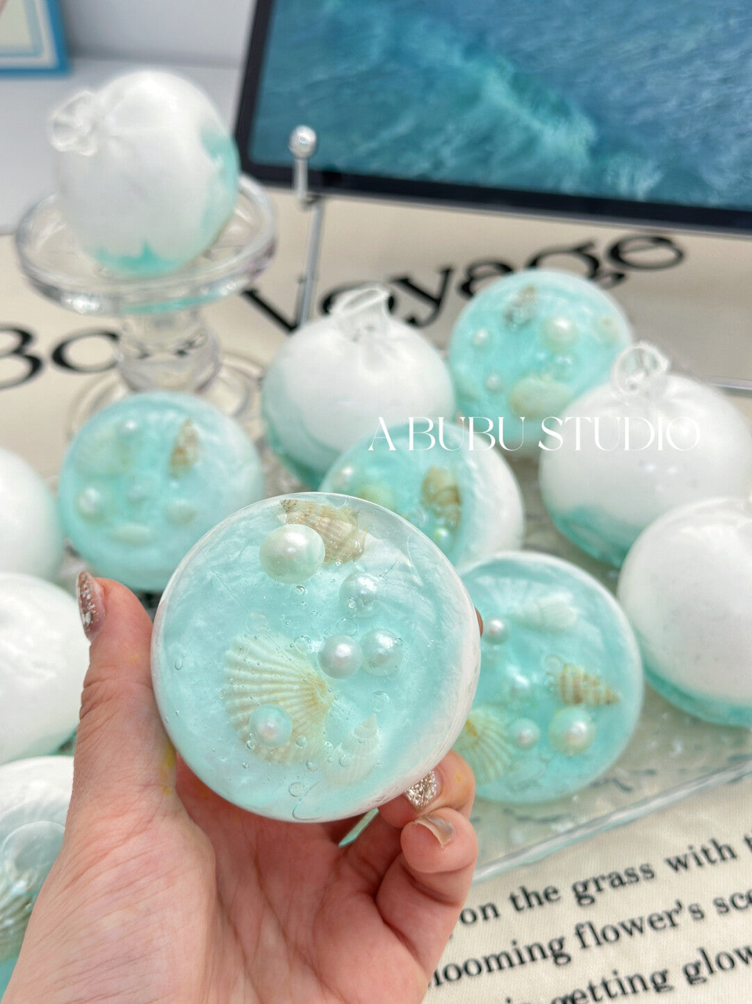 MAMIYA 6CM Glass Sea Stress Ball Suitable for Low to Medium Muscle Strength From ABUBU