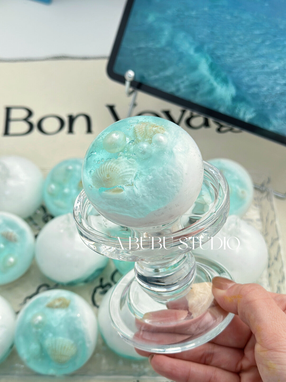 MAMIYA 6CM Glass Sea Stress Ball Suitable for Low to Medium Muscle Strength From ABUBU