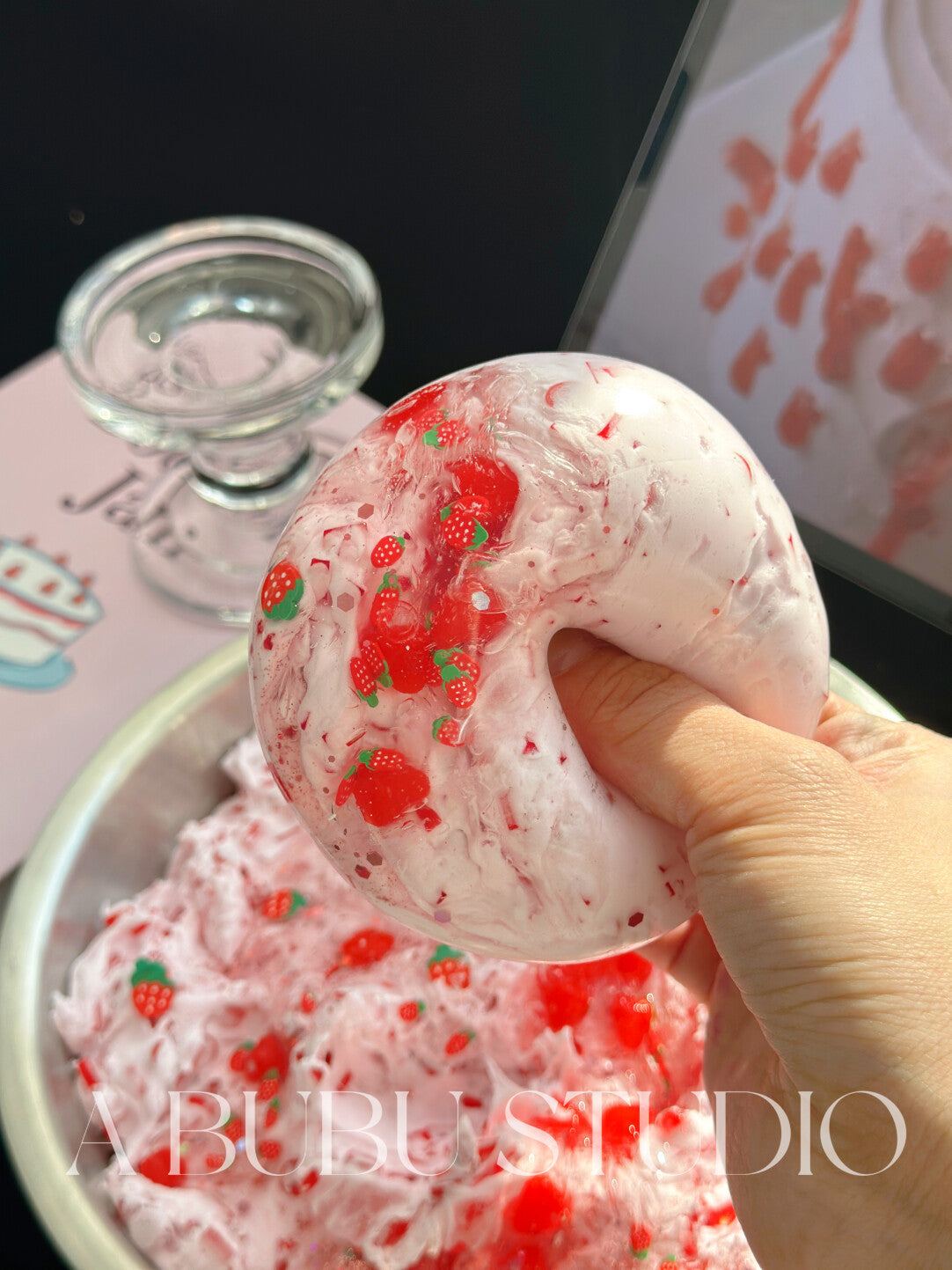 MAMIYA 6CM Strawberry Delight Stress Ball Suitable for Low to Medium Muscle Strength From ABUBU