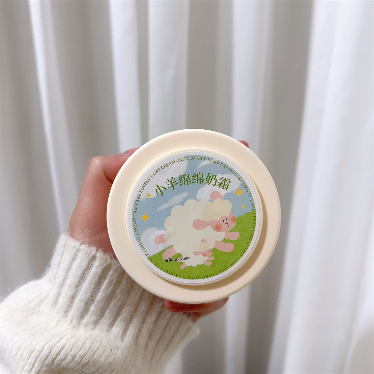 MAMIYA Little Lambs Milk Cream Glossy Slime 300ml From BAILU