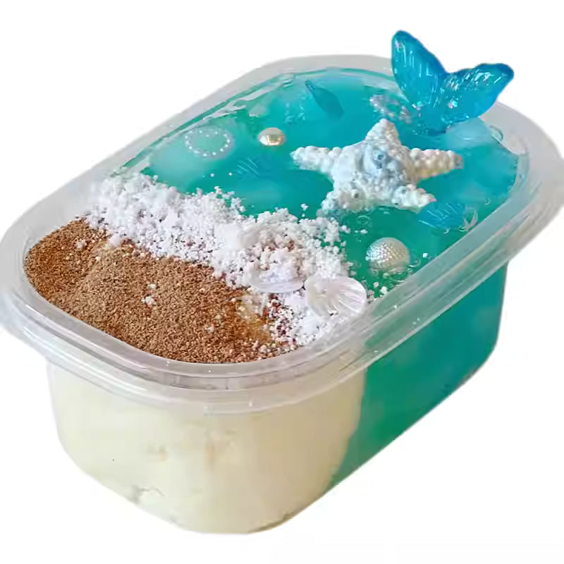 MAMIYA Fresh Summer Mousse Half Jelly Cubes Half Cloud Slime From Egg Slime 240ml