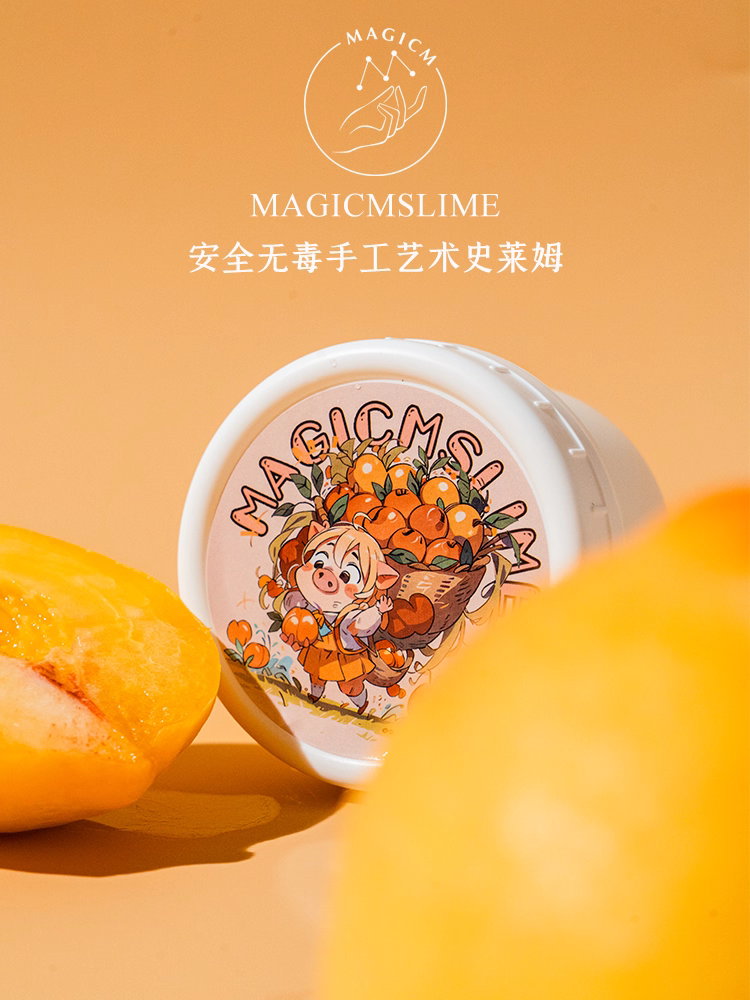 MAMIYA Yellow Peach Piggy Glossy Slime From Magic M Slime 160ml