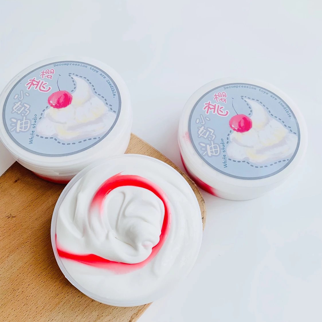MAMIYA Cherry Cream Glossy Slime From BigWhite