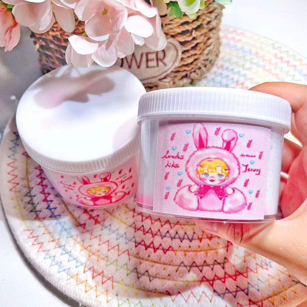 MAMIYA Pink Bunny Micro Floam Crunchy Slime Handmade Slimes Gifts for Kids ADHD Anxiety 240ml 8oz