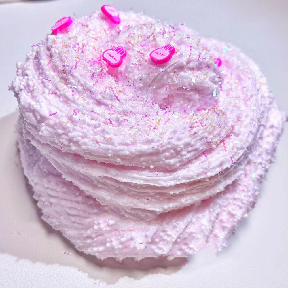 MAMIYA Pink Bunny Micro Floam Crunchy Slime Handmade Slimes Gifts for Kids ADHD Anxiety 240ml 8oz