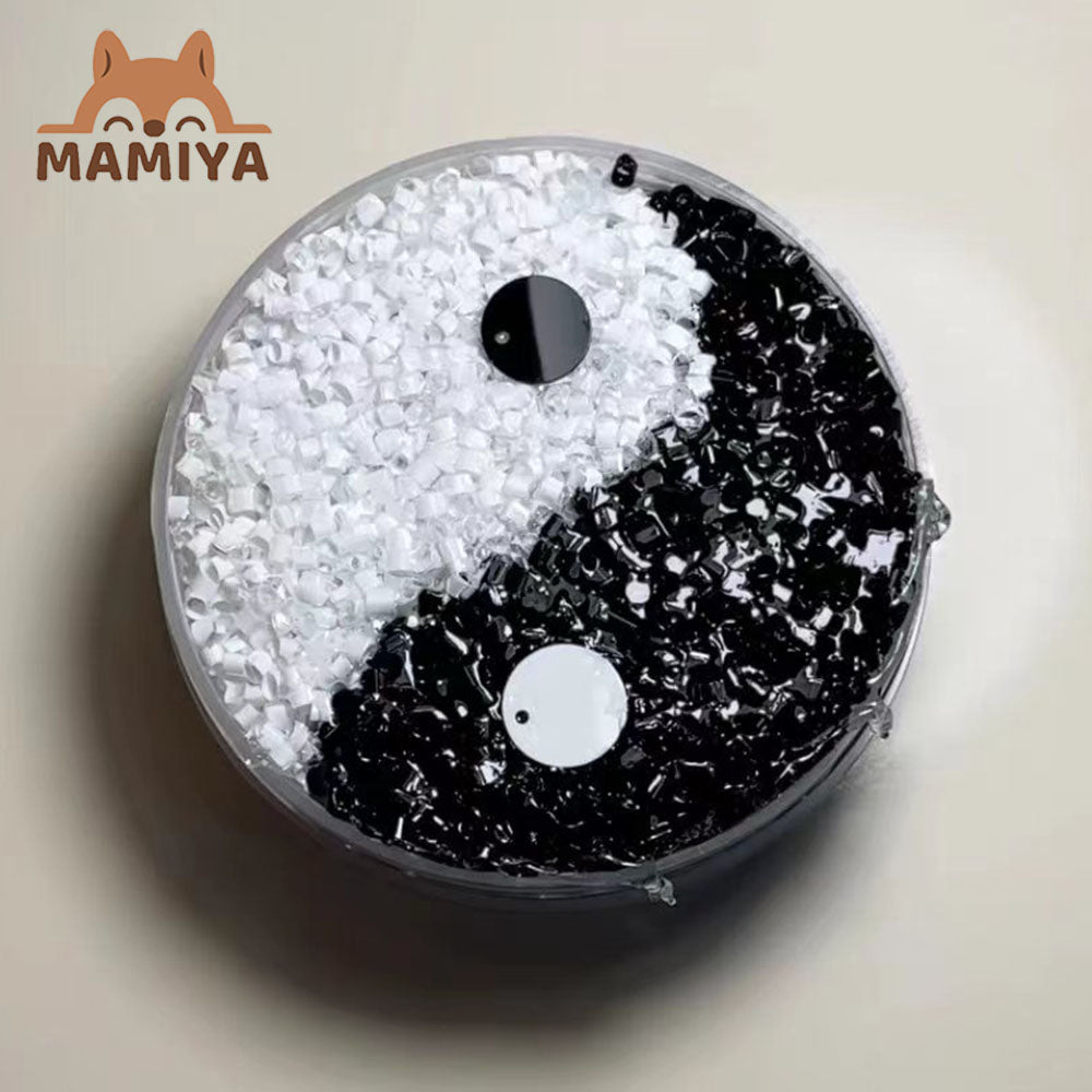 MAMIYA Yingyang Bingsu Crunchy Slime White And Black Tai Chi Slime