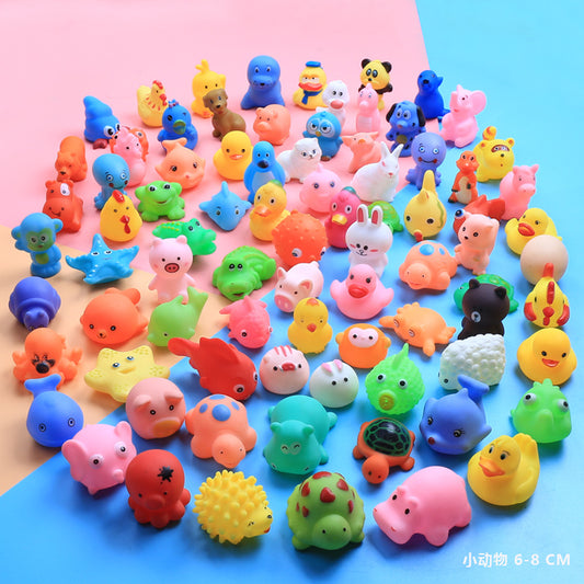 10/20Pcs Animals Swimming Water Toys Squeeze Sound Squeaky Bath Toys
