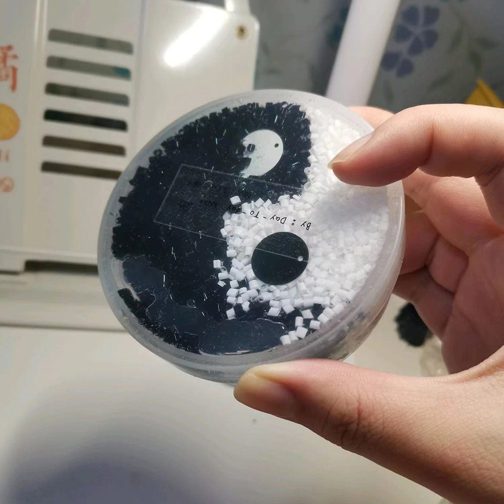 MAMIYA Yingyang Bingsu Crunchy Slime White And Black Tai Chi Slime