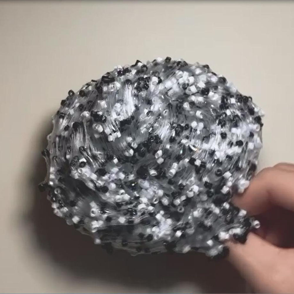 MAMIYA Yingyang Bingsu Crunchy Slime White And Black Tai Chi Slime