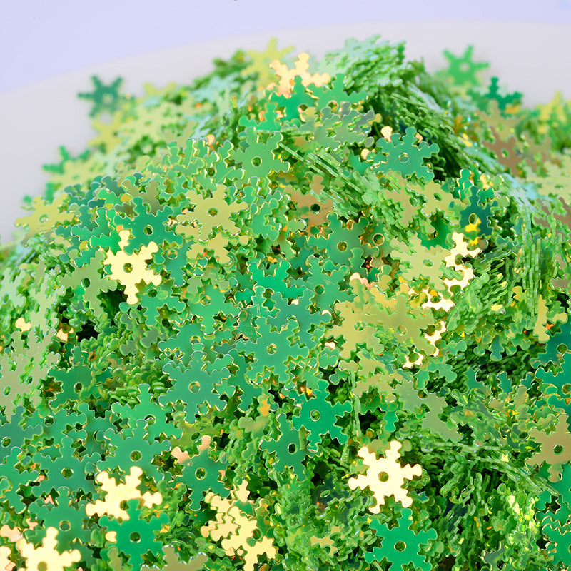 MAMIYA Slime Supplies 7mm Snowflake Christmas Sequins DIY Slime Supplies Beads 500g/bag