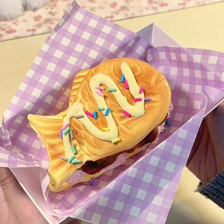 MAMIYA Strawberry Red Bean Taiyaki DIY Food Slime From QIQI GUAIGUAI Slime