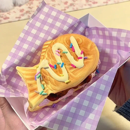 MAMIYA Strawberry Red Bean Taiyaki DIY Food Slime From QIQI GUAIGUAI Slime