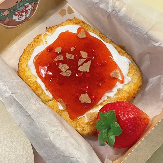 MAMIYA  Strawberry Cheese Toast DIY Food Slime From QIQI GUAIGUAI Slime