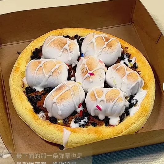 MAMIYA Marshmallow Dessert Pizza DIY Food Slime From QIQI GUAIGUAI Slime