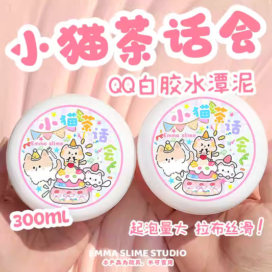 MAMIYA Kitten Tea Party Cloud Slime From EMMA Slime 300ml