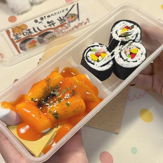MAMIYA Spicy Rice Cakes & Seaweed Rice Roll DIY Food Slime From QIQI GUAIGUAI Slime