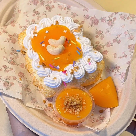 MAMIYA Peach and Nut Toast DIY Food Slime From QIQI GUAIGUAI Slime