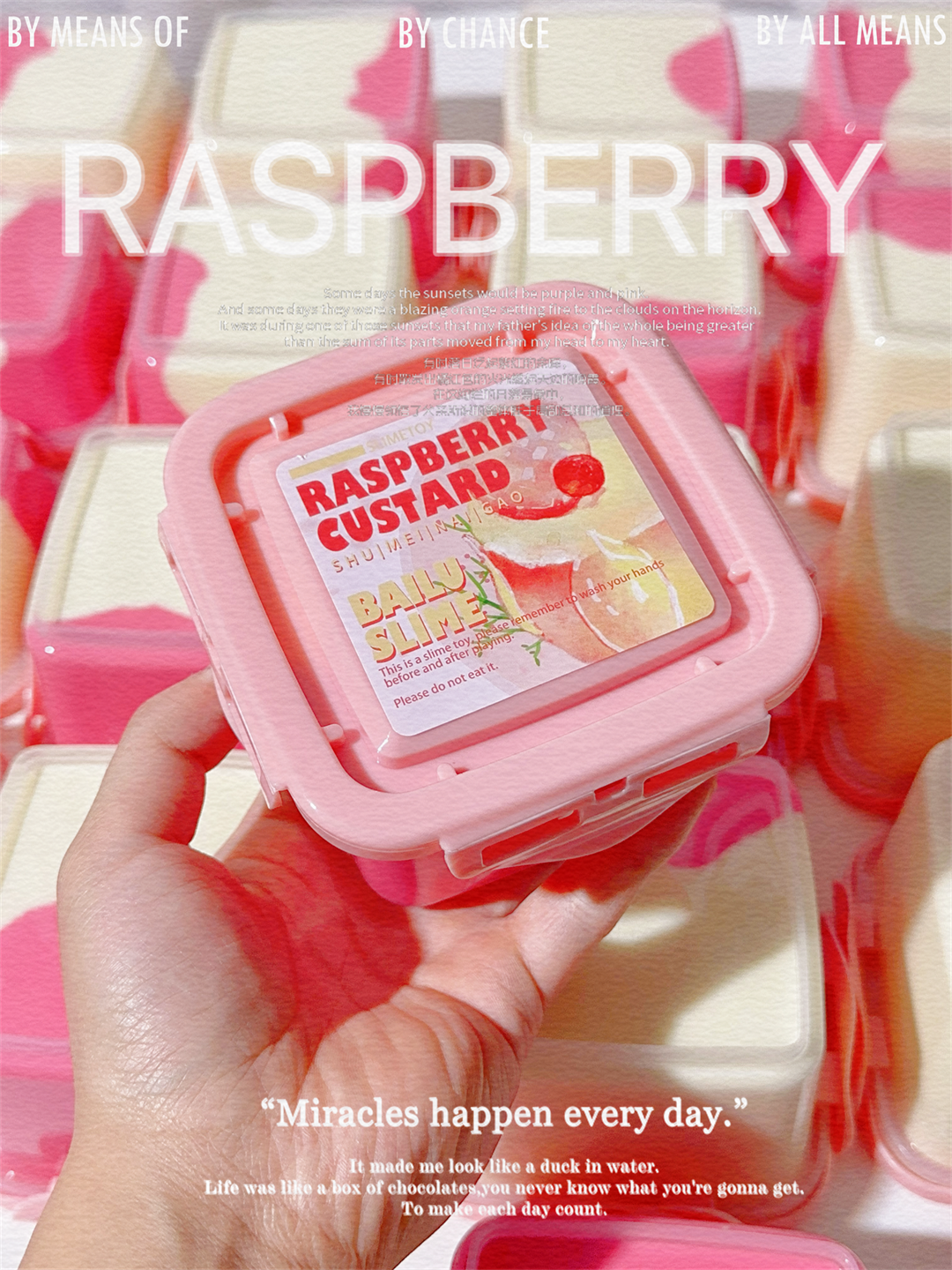 MAMIYA Raspberry Ice Cream Icey Slime 240ml From BAILU