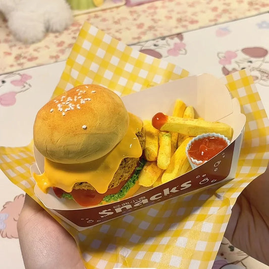 MAMIYA Juicy Burger Combo DIY Food Slime From QIQI GUAIGUAI Slime