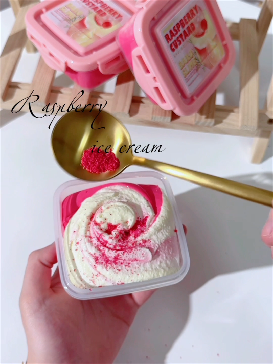 MAMIYA Raspberry Ice Cream Icey Slime 240ml From BAILU