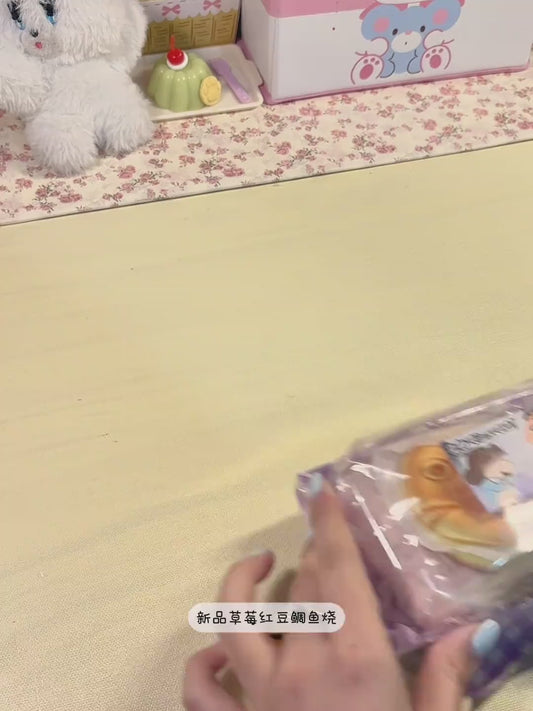 MAMIYA Strawberry Red Bean Taiyaki DIY Food Slime From QIQI GUAIGUAI Slime