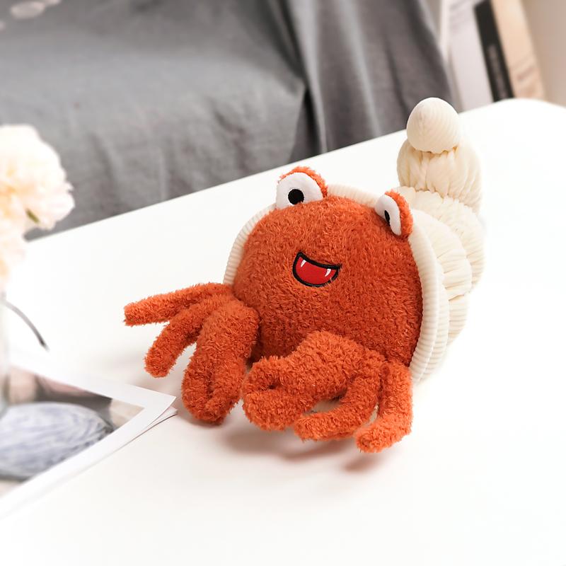 MIMAMI Cute Amuseable Acorn Family Hermit Crab Plush Doll Toy Stuffed Smile Cloud Pillow Seafood Chestnut Poached Egg Toast Bread Food Plush Food Toys