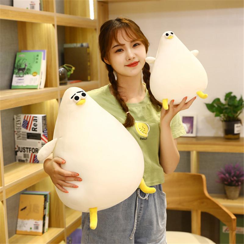 MIMAMI New Cute Anime Fat Seagull Penguin Plush Toys Stuffed Animals Seagull Chick Big Pillow Doll Baby Sleepping Plushie Gift for Kids