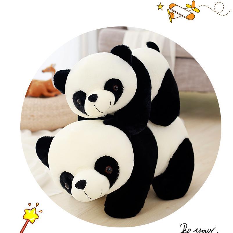 MIMAMI 25-60cm Kawaii Big Panda Bear emulation Plush Toy Cute Soft Stuffed Animal Doll Cushion Pillow Cartoon Home Bed Decor small Gift