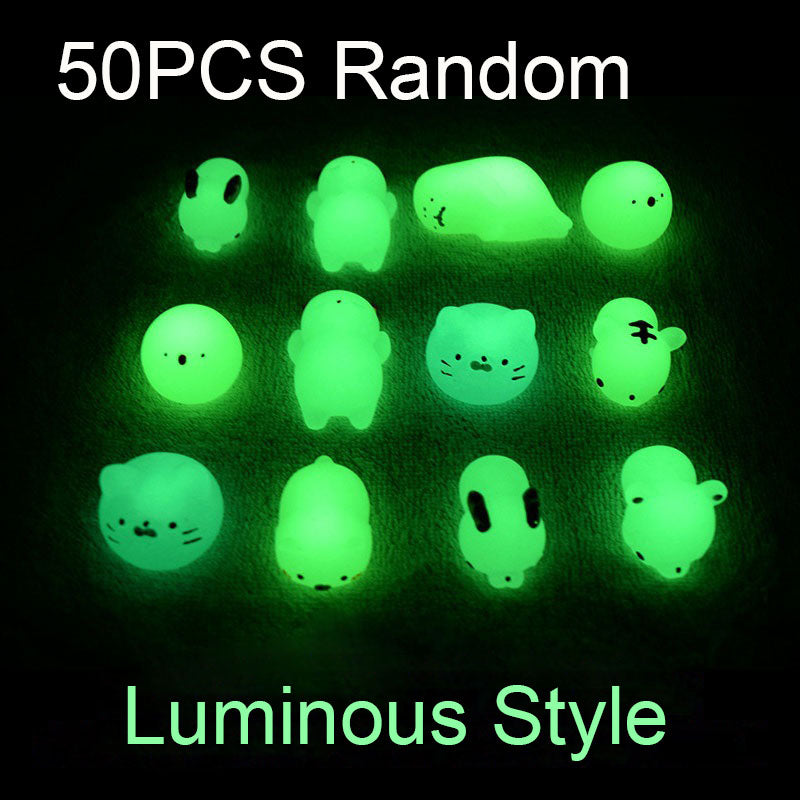 Rubber,Silicon Mochi Squishy Toys Glow in Dark Party Favors for