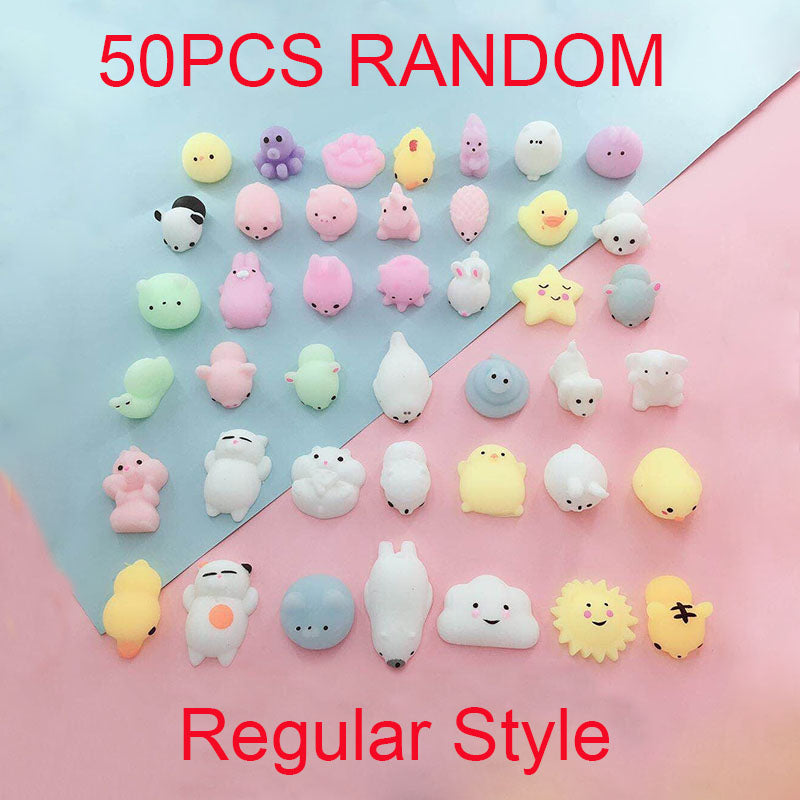 25pcs Glow In The Dark Mini Animal Mochi Squishy Fidget Toy Party Favors Asst - Foto 6