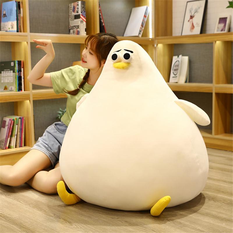 MIMAMI New Cute Anime Fat Seagull Penguin Plush Toys Stuffed Animals Seagull Chick Big Pillow Doll Baby Sleepping Plushie Gift for Kids