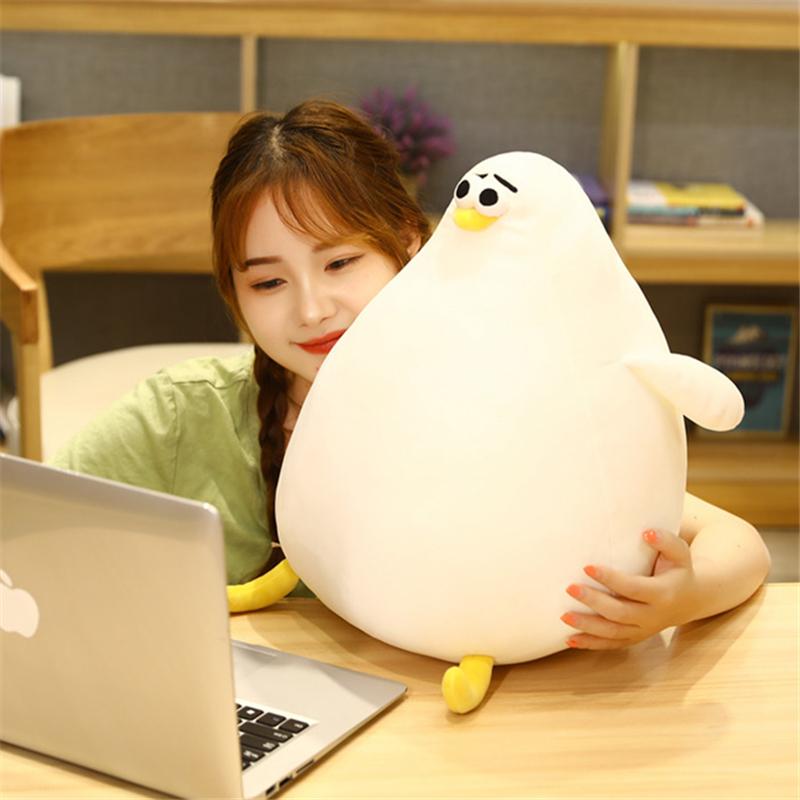 MIMAMI New Cute Anime Fat Seagull Penguin Plush Toys Stuffed Animals Seagull Chick Big Pillow Doll Baby Sleepping Plushie Gift for Kids