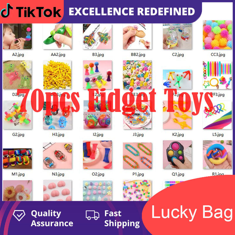 MAMIYA 70pcs Fidget Toys Mini Toys for Kids Gift Set