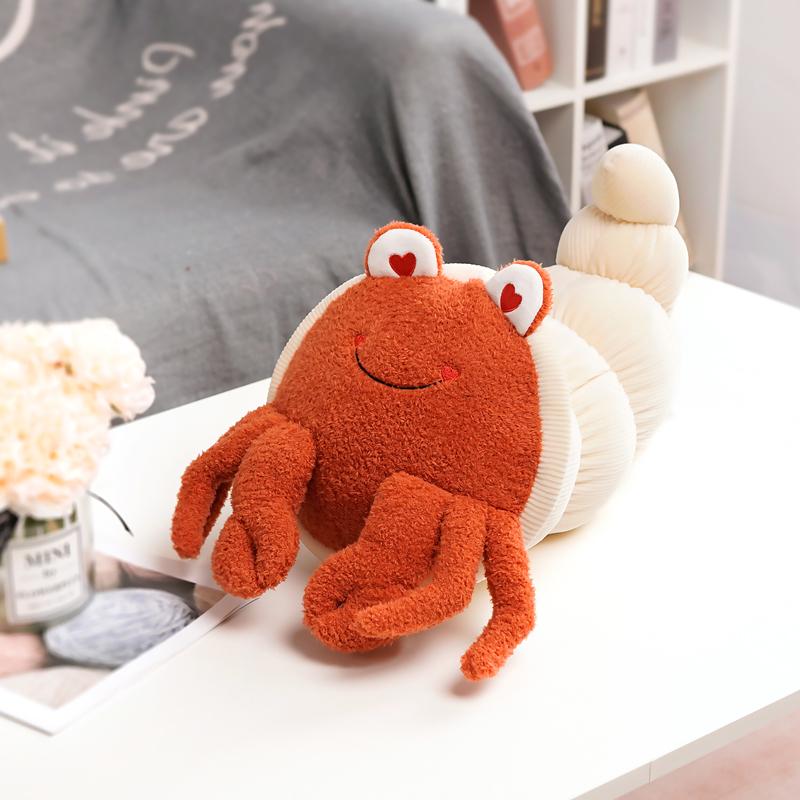 MIMAMI Cute Amuseable Acorn Family Hermit Crab Plush Doll Toy Stuffed Smile Cloud Pillow Seafood Chestnut Poached Egg Toast Bread Food Plush Food Toys