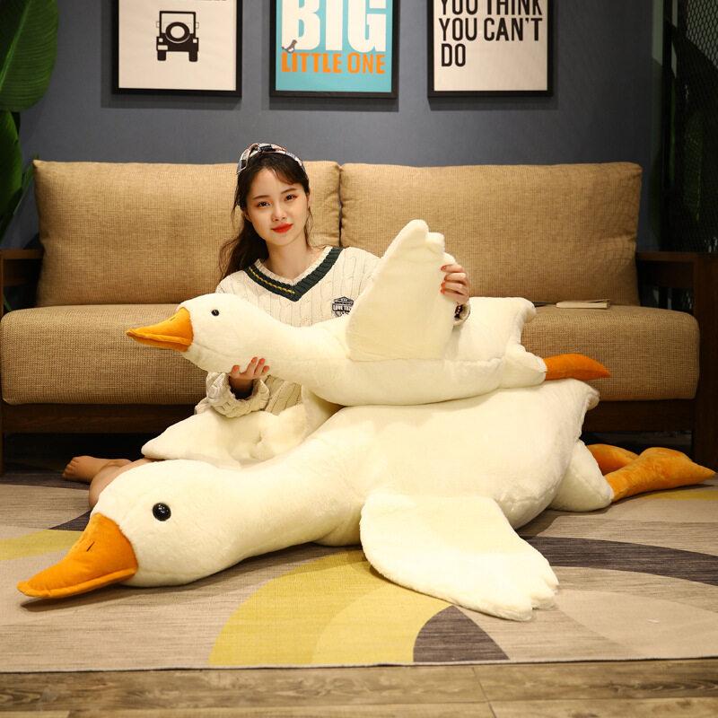 Cute Duck Stuffed Animals Soft White Duck Plush Pillows Kawaii Hugging  Squishy Duck Plushie Toys Gifts for Kids Christmas Day 