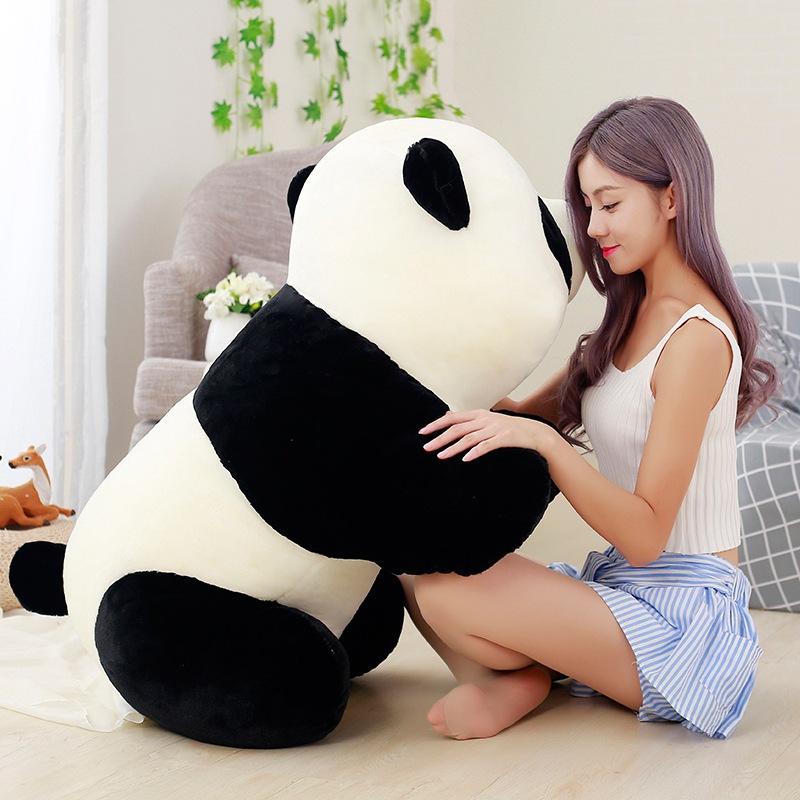 MIMAMI 25-60cm Kawaii Big Panda Bear emulation Plush Toy Cute Soft Stuffed Animal Doll Cushion Pillow Cartoon Home Bed Decor small Gift