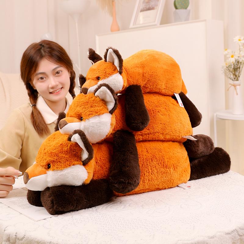 MIMAMI 45-65cm Super Soft Lazy Fluffy Hair Stuffed Animals Plushie Plush Raccoon Fox Crocodile Sloth Hug Throw Pillow Birthday Gift Boy
