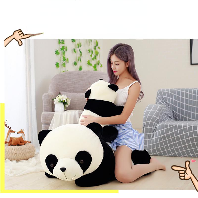 MIMAMI 25-60cm Kawaii Big Panda Bear emulation Plush Toy Cute Soft Stuffed Animal Doll Cushion Pillow Cartoon Home Bed Decor small Gift