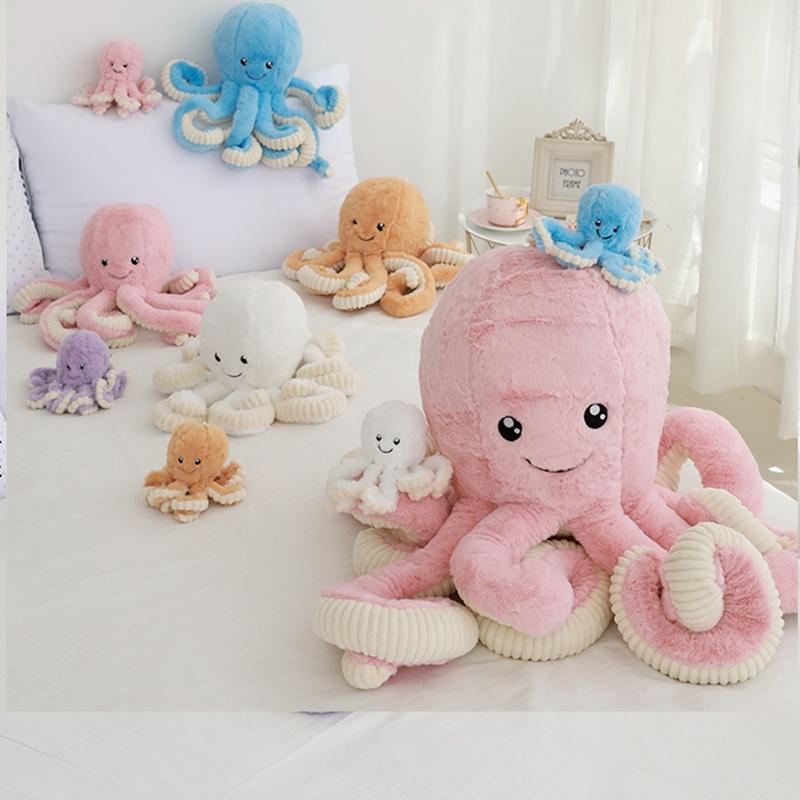 MIMAMI 40-80cm Lovely Odell Octopus Simulation Octopus Pendant Plush Stuffed Toy Soft Animal Home Accessories Cute Doll Children Gifts