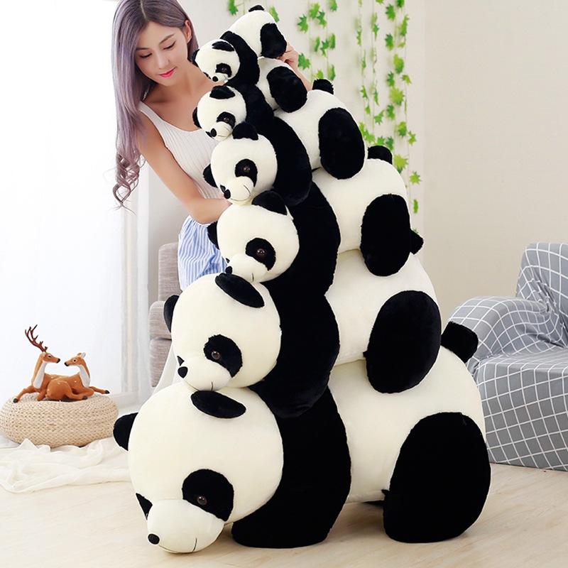 MIMAMI 25-60cm Kawaii Big Panda Bear emulation Plush Toy Cute Soft Stuffed Animal Doll Cushion Pillow Cartoon Home Bed Decor small Gift